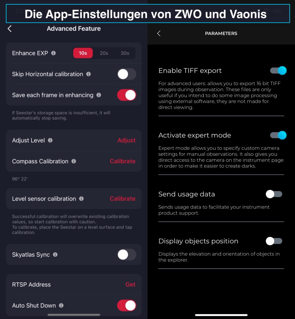 App Einstellungen